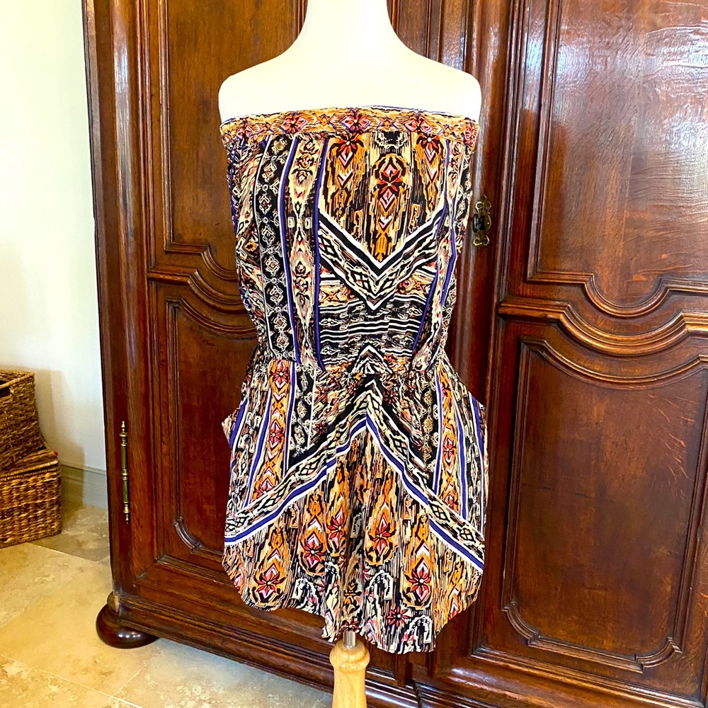 Off the shoulder romper dress